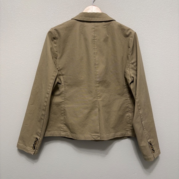 J. Crew Deconstructed Cotton Twill Blazer - Khaki, 14 - Picture 6 of 7